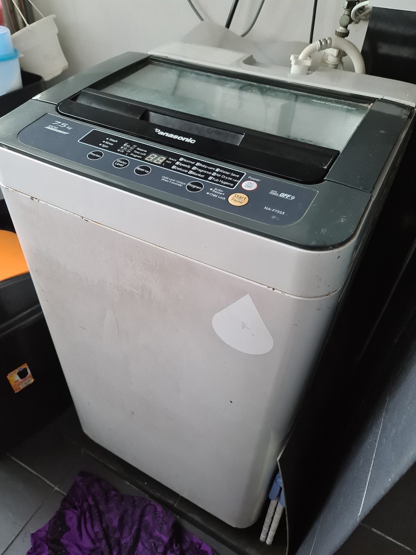 Panasonic Eco Aquabeat top load washing machine, washer, 7.5kg NAF75S3