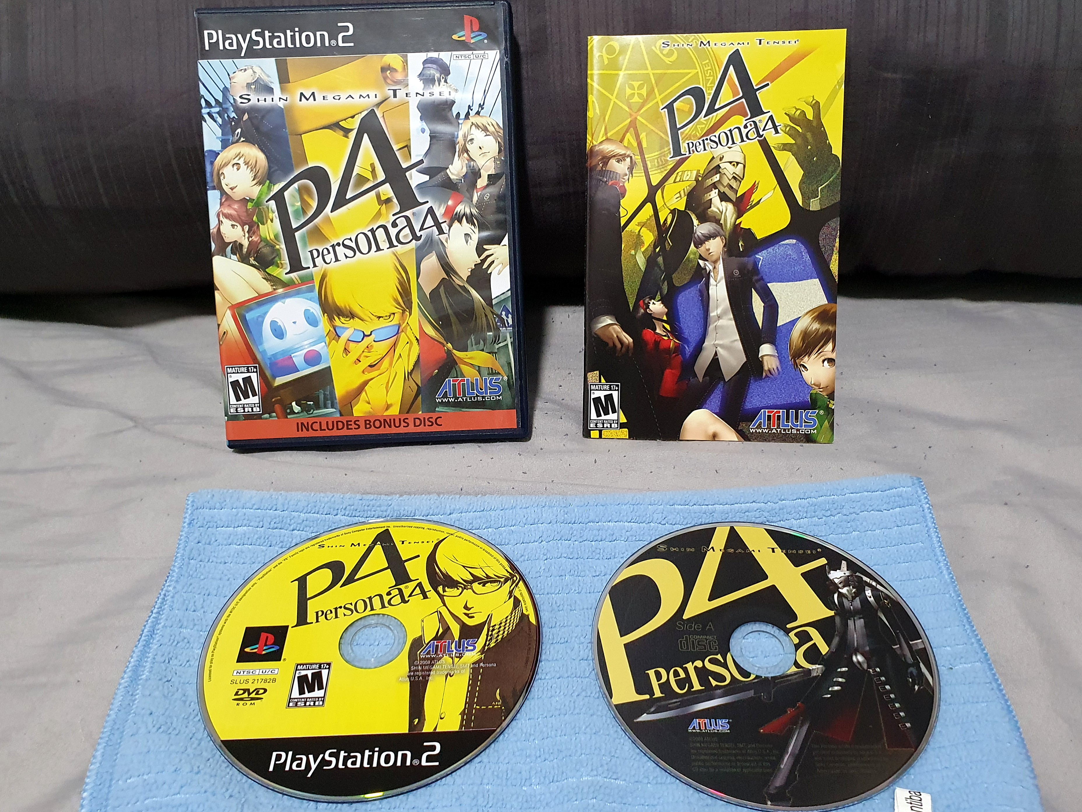 Rare] Persona 4 PS2 GAMES - 2 Disc Edition (Soundtrack) + FREE