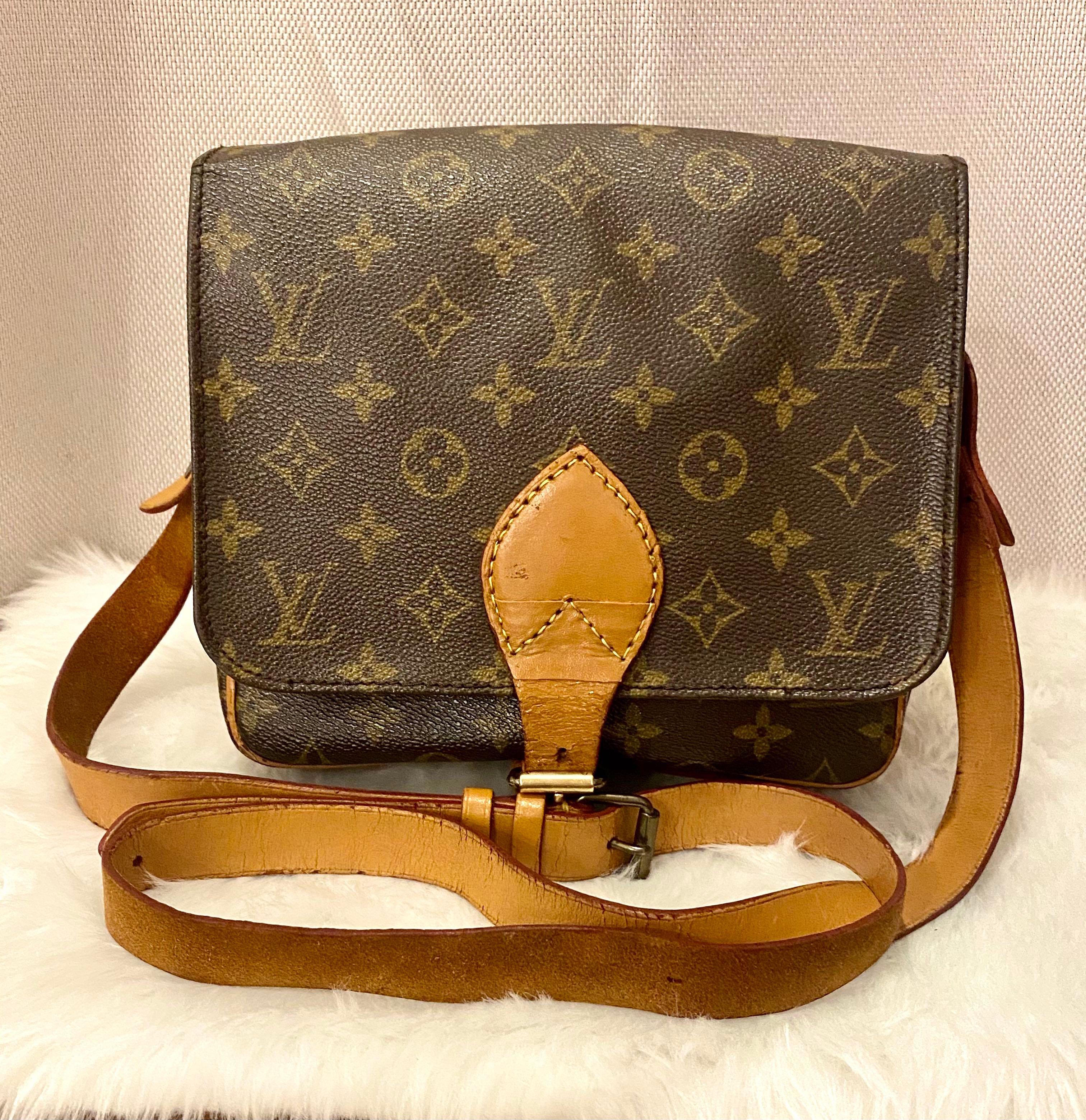 Cartouchiere MM, Used & Preloved Louis Vuitton Messenger Bag, LXR Canada, Brown