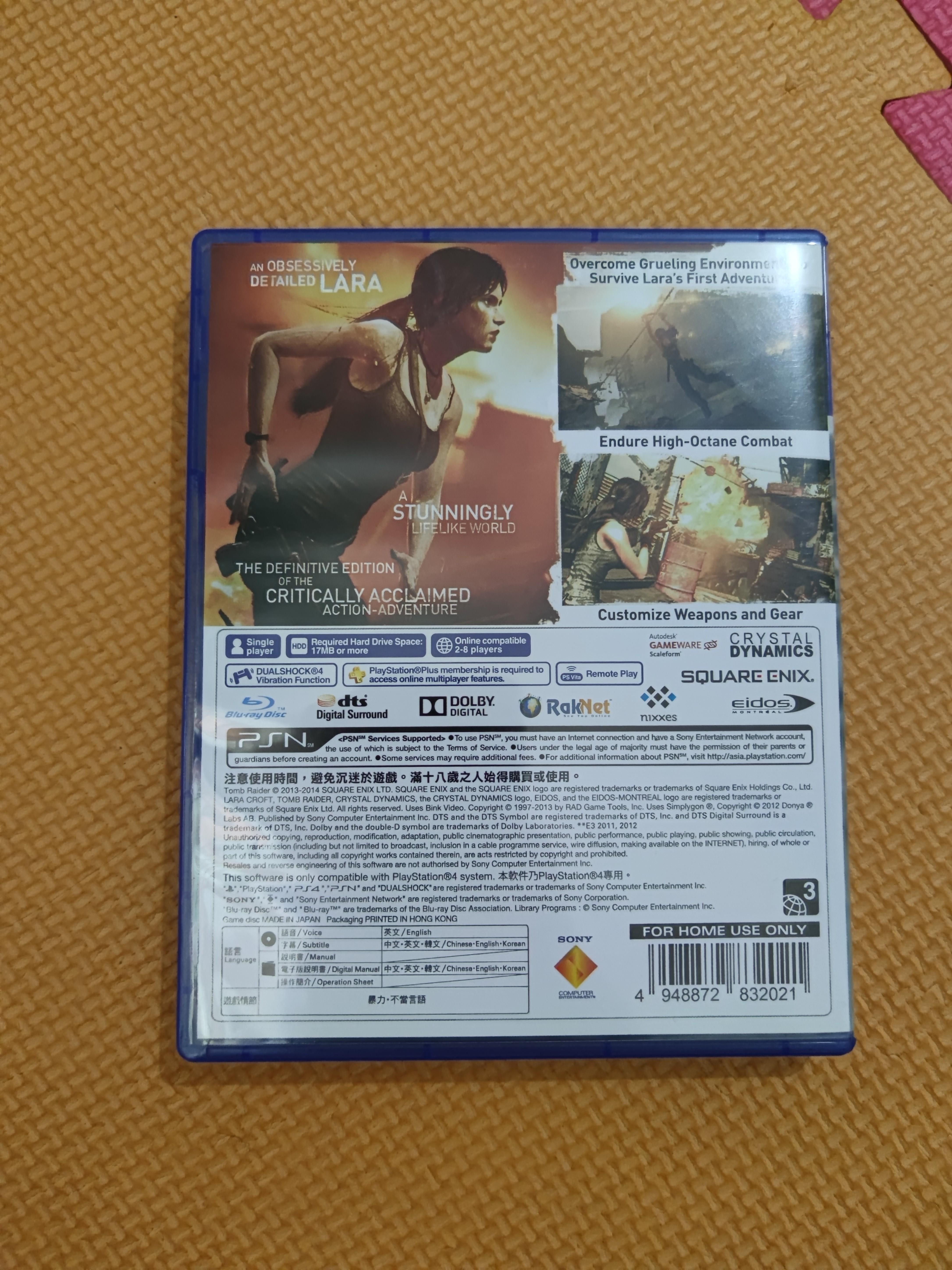 PS4 Game - Tomb Raider Definitive Edition (Category: PlayStation) located in Manila. Submitted by famph (Listing ID 1065416697, Image 3). Description: .