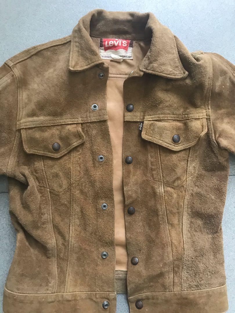 RARE BIG E Levi’s suede trucker jacket 1960s vintage, Men's Fashion ...