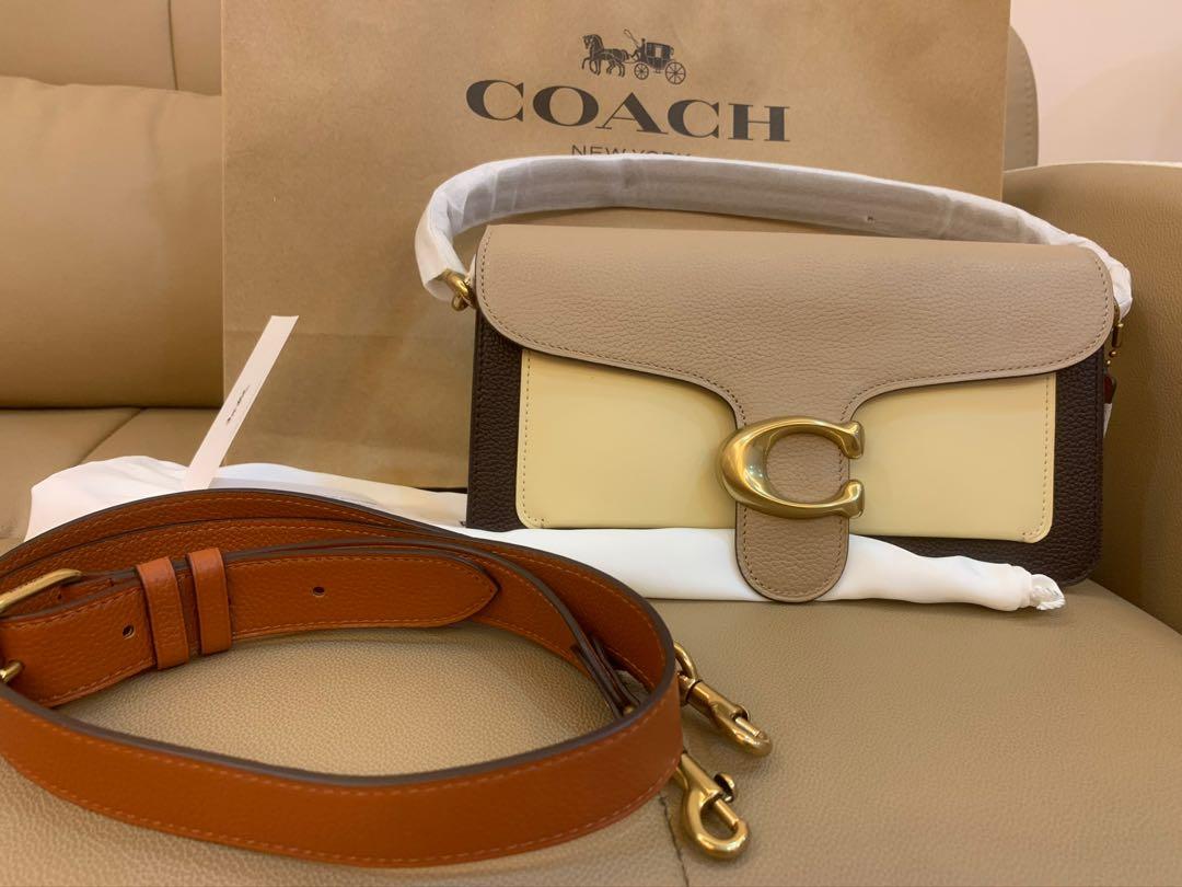 Coach Color Block Tabby Shoulder Bag 26 Taupe Ginger in Leather - US