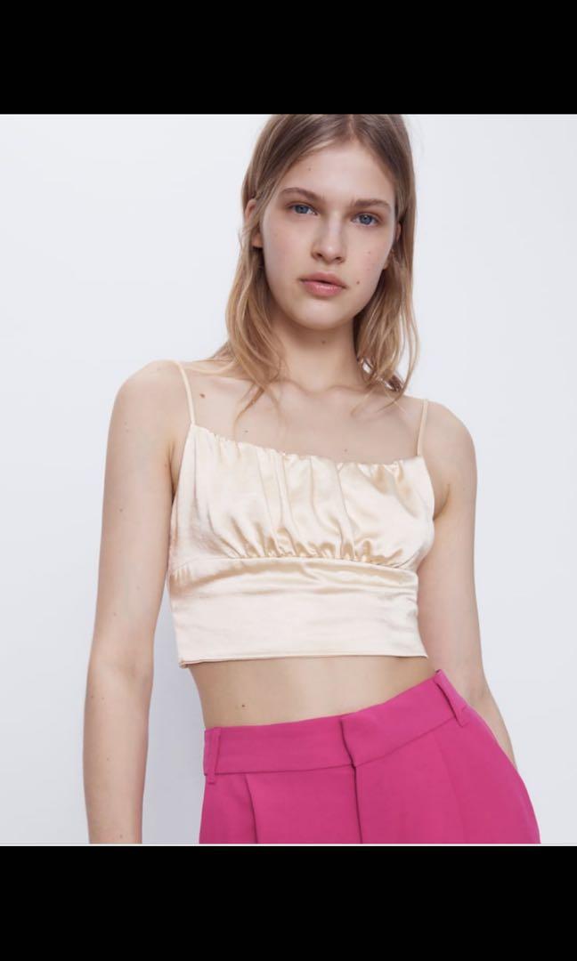 ruched satin top