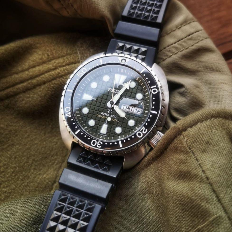 Seiko turtle deals waffle strap