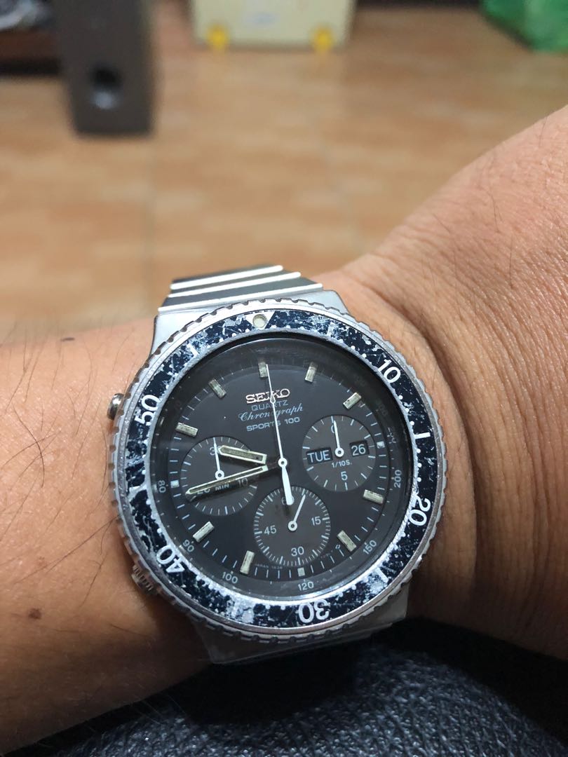 Seiko vintage chronograph 7a38 7070, Men's Fashion, Watches & Accessories,  Watches on Carousell