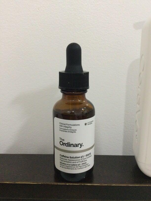 The Ordinary Caffeine Solution 5% + ECGG (Category: Beauty Enhancer & Weight Management) located in Quezon City. Submitted by declutteringabby (Listing ID 1065486293, Image 1). Description: 90% left (see pic).