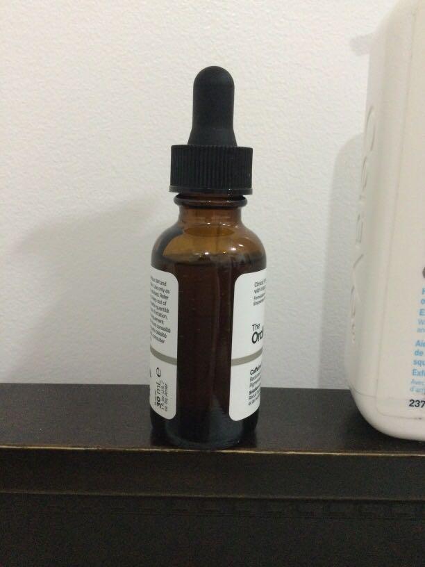 The Ordinary Caffeine Solution 5% + ECGG (Category: Beauty Enhancer & Weight Management) located in Quezon City. Submitted by declutteringabby (Listing ID 1065486293, Image 2). Description: 90% left (see pic).