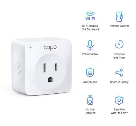 Tplink Tapo P100 Mini Smart Wi-Fi Socket (Category: Electrical, Adaptors & Sockets) located in Manila. Submitted by sdfsolutions (Listing ID 1065433989, Image 2). Description: TP-Link Tapo P100 Mini Smart Wi-Fi Socket Remote Control – Instantly turn connected devices on/off wherever you are through the Tapo app Schedule – Preset a schedule to automatically manage devices Timer - Create countdown timer lists for connected electronics Voice Control