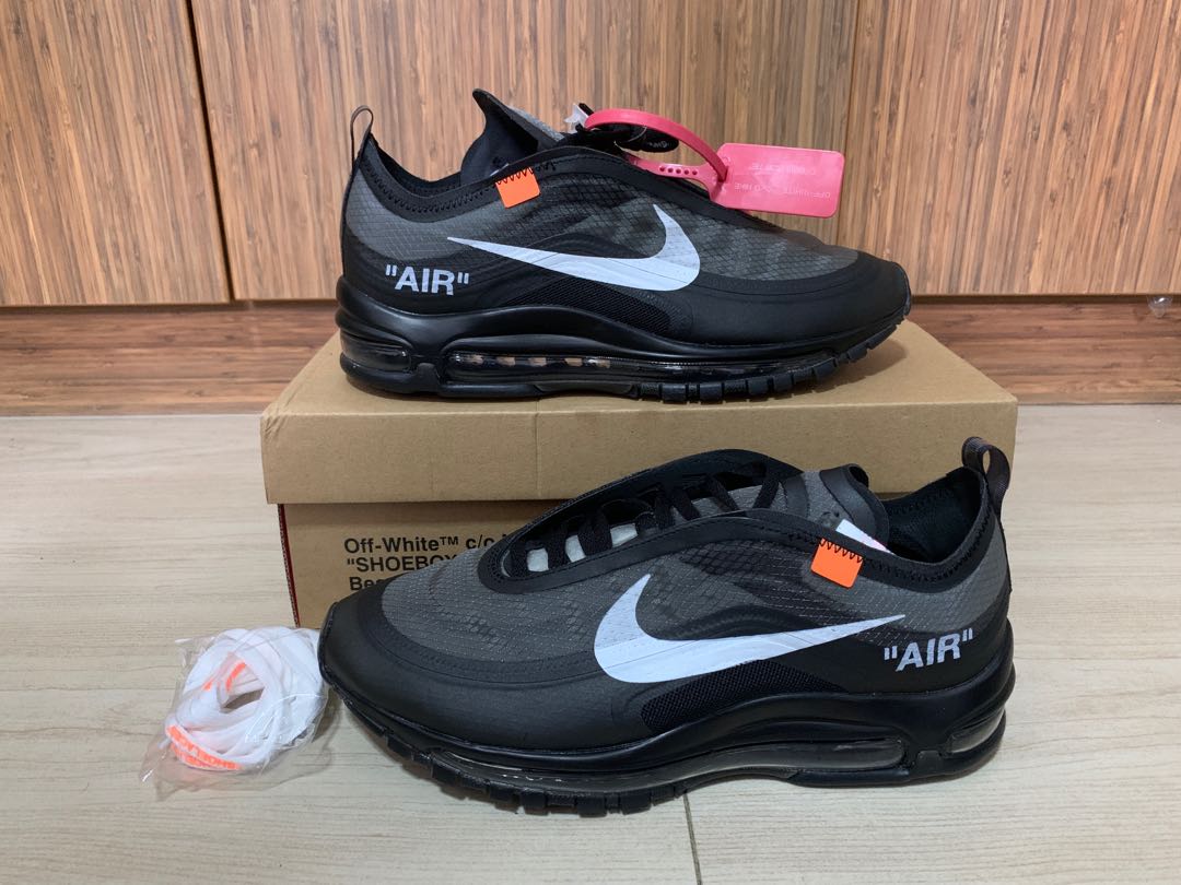 US8.5 Off White x Nike Airmax 97 Black THE TE N