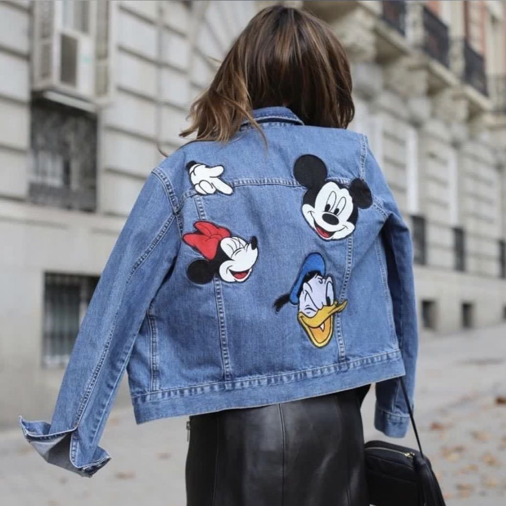 Disney embroidered denim jacket store