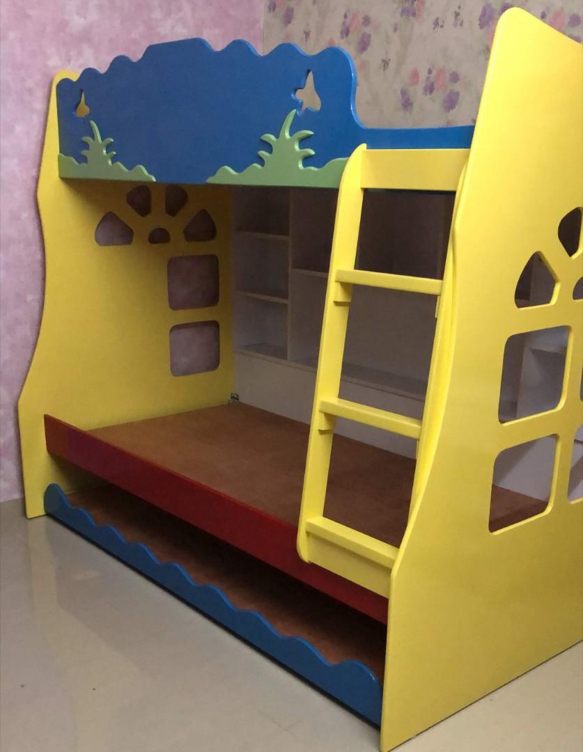 2 single bed and 1 single bed pull out, Furniture & Home Living