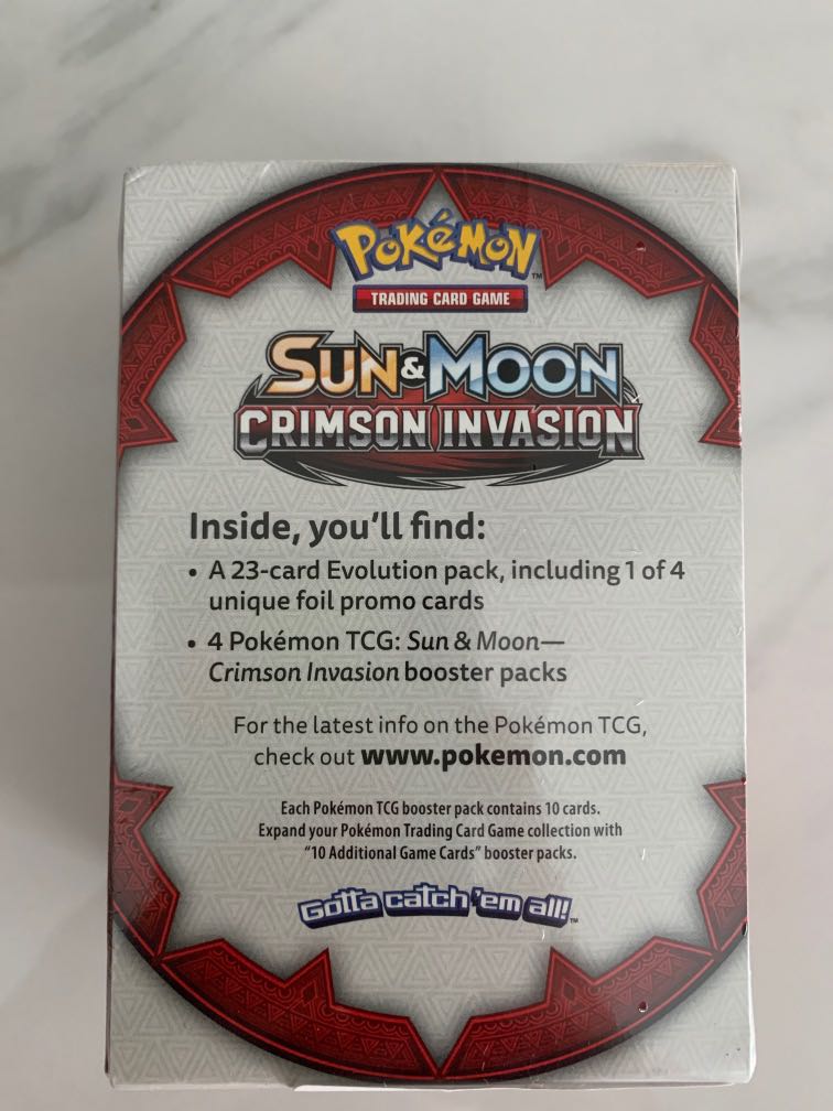 Pokemon Sun & And Moon Crimson Invasion Booster Prerelease Kit Box 2017