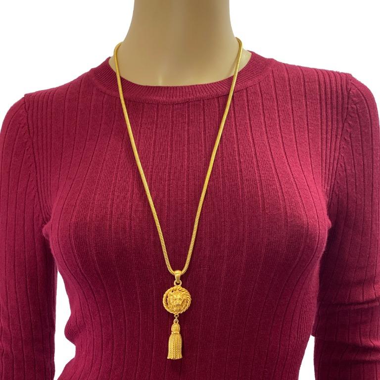 Anne klein lion new arrivals necklace gold