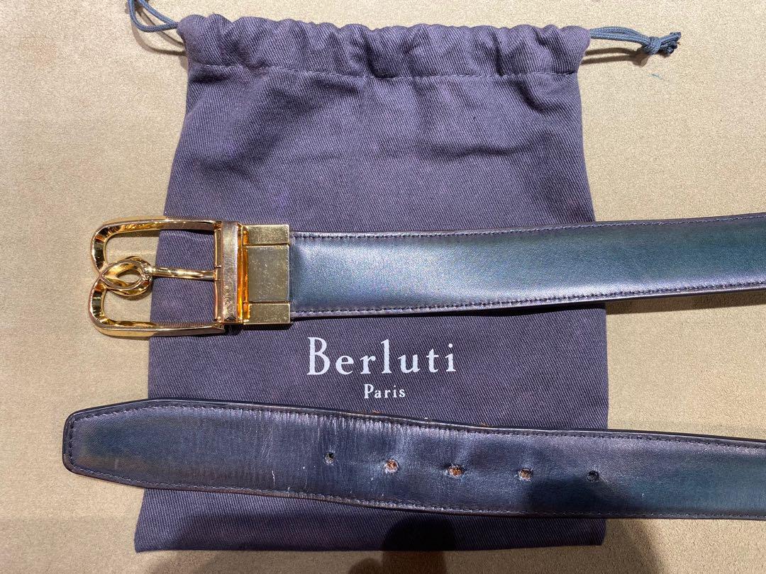 B Volute Scritto Leather 35Mm Reversible Belt