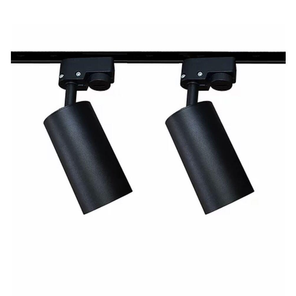 Black metal track light / spotlight, Furniture & Home Living, Lighting