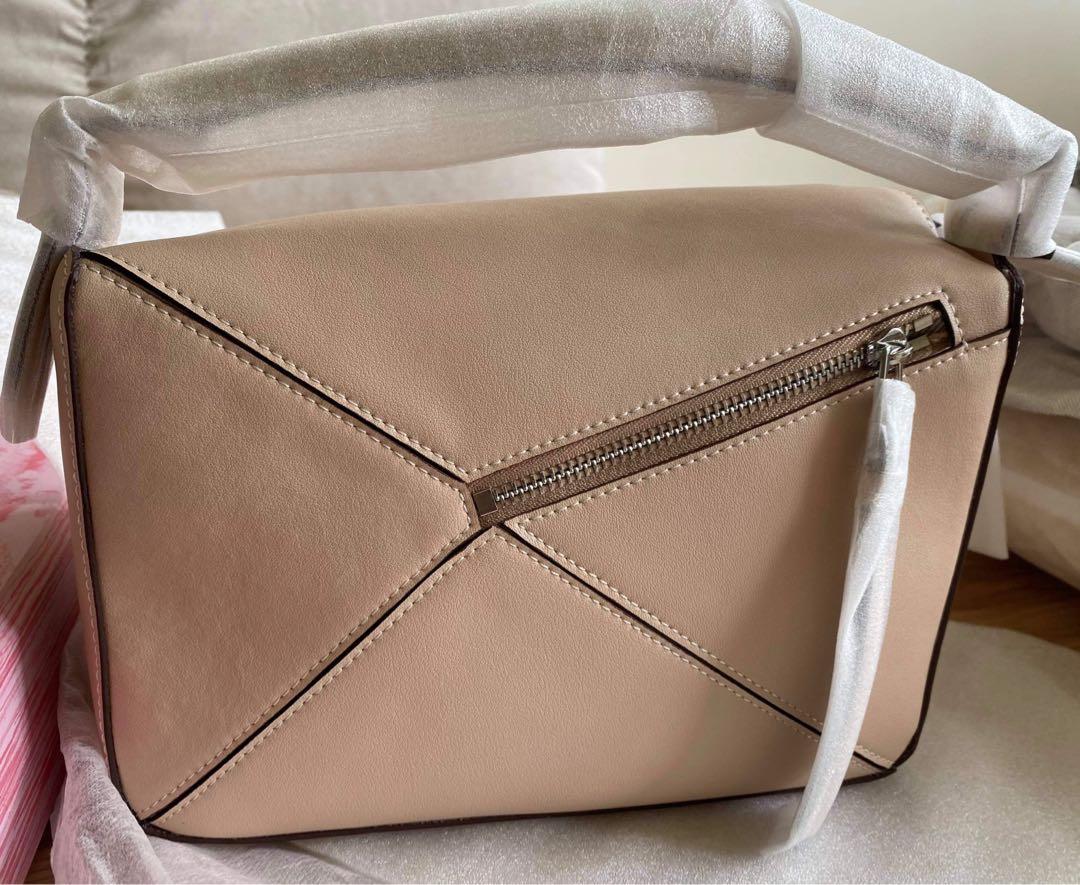 Brand New S A Genuine Leather Beige Puzzle Bag Women S Fashion Bags Wallets Handbags On Carousell
