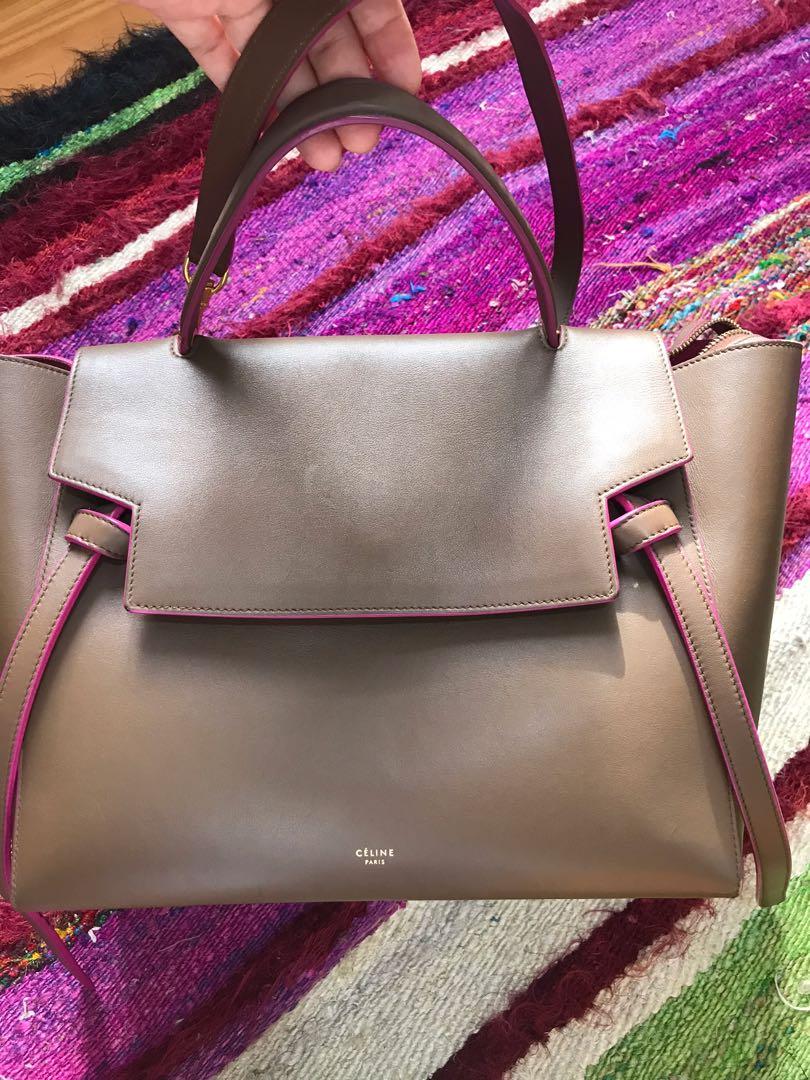Celine mini belt bag camel brown and pink
