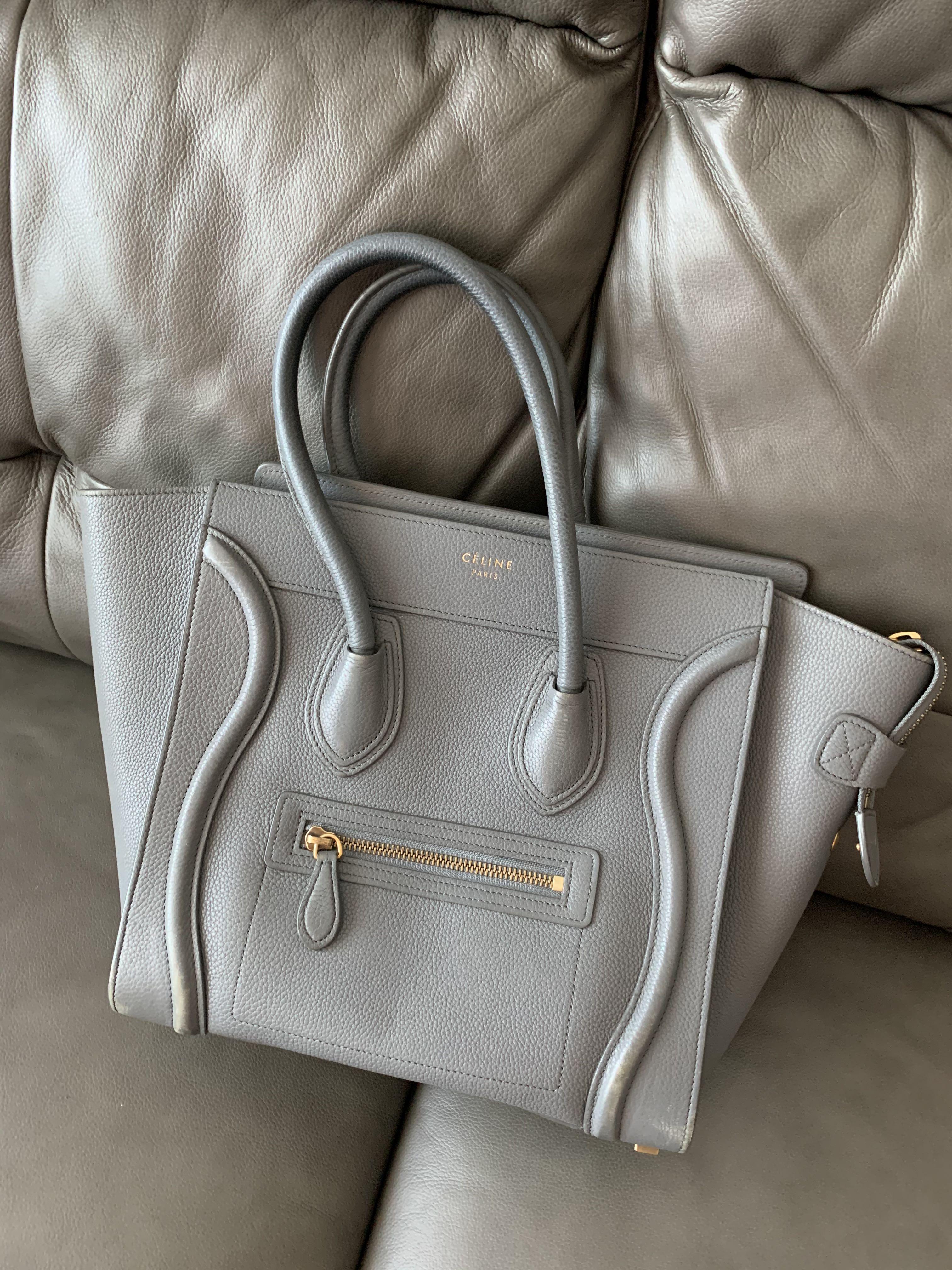 Micro luggage handbag clearance in baby drummed calfskin