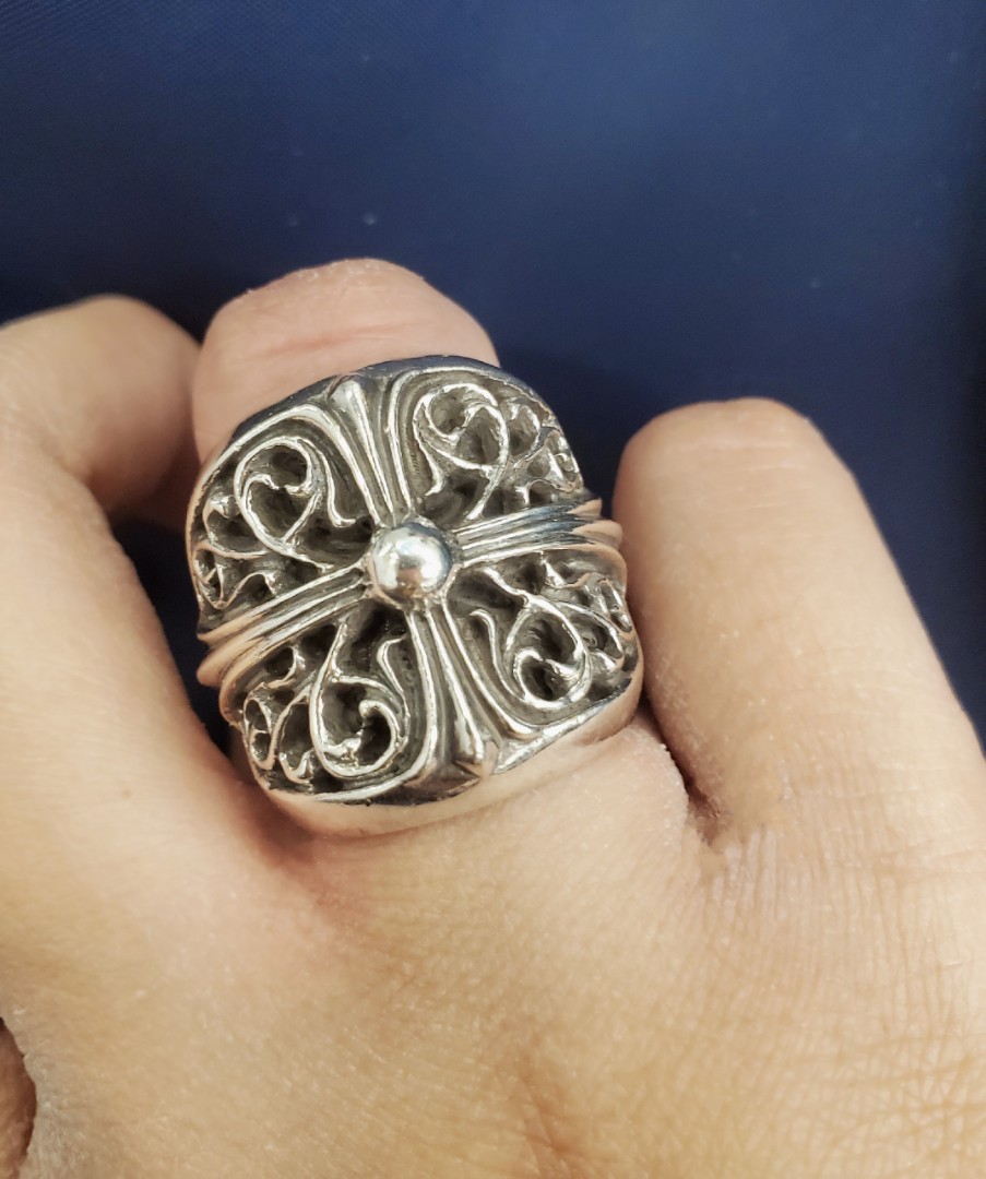 Chrome hearts CH Classic Oval 925 silver ring 純銀戒指, 名牌, 飾物