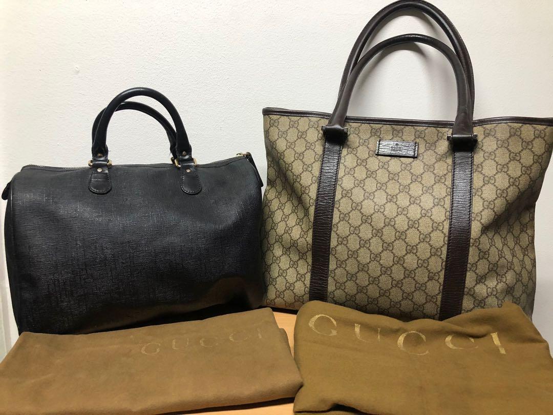 gucci black boston bag