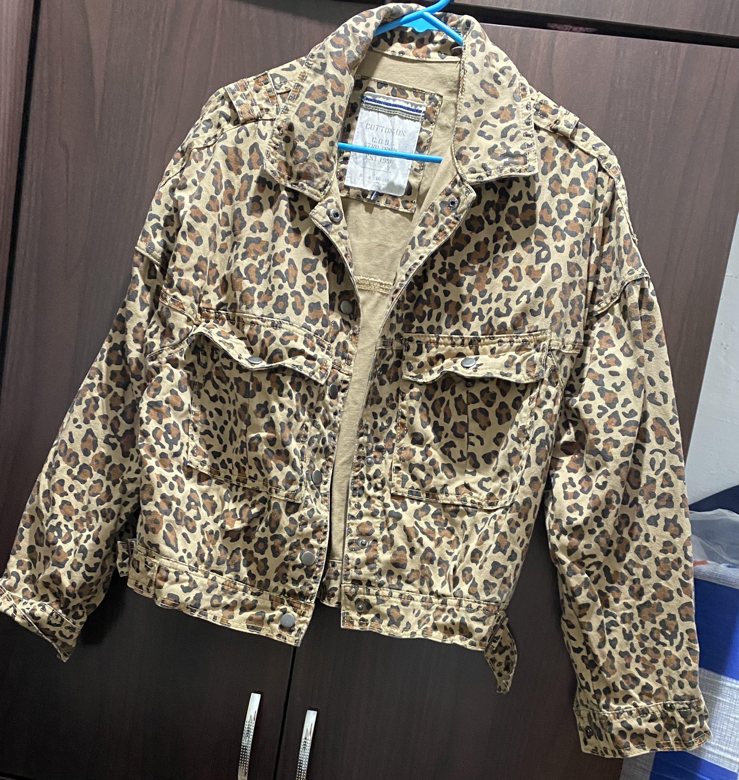 Cotton On leopard print jacket, Women's Fashion, Coats, Jackets and  Outerwear on Carousell
