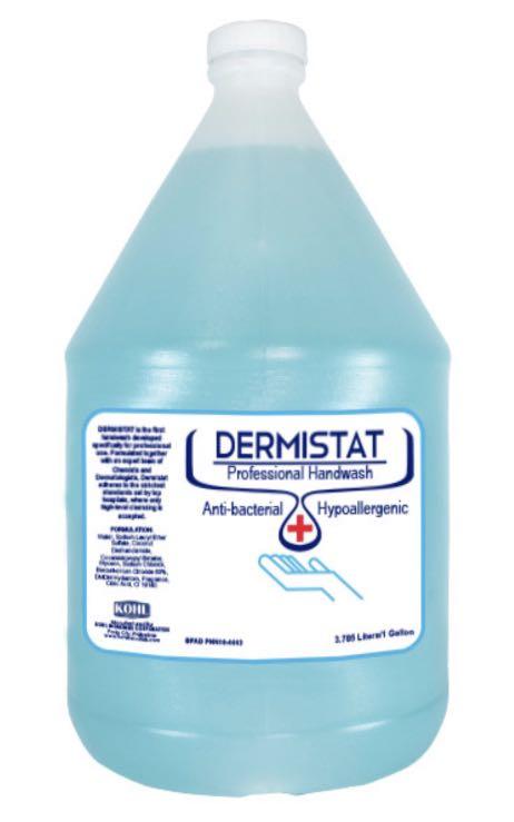 Dermistat Anti-bacterial Hypoallergenic Hand Soap (Category: Face Care) located in Pasig City. Submitted by gethege (Listing ID 1065610342, Image 1). Description: Anti- bacterial and hypoallergenic Midly scented Sold per gallon only.