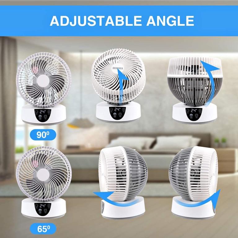 Desk Cooling Fan for Air Circulation with Remote Control, 3 Speeds, 4