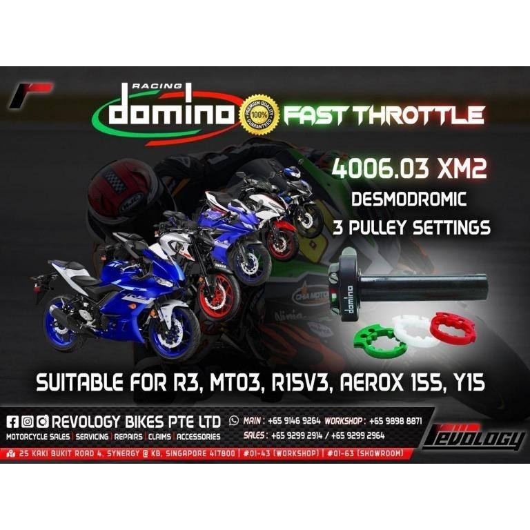Domino Xm2 4006 03 Fast Throttle Yamaha Mt03 R3 Aerox 155 Y15 Motorcycles Motorcycle Accessories On Carousell
