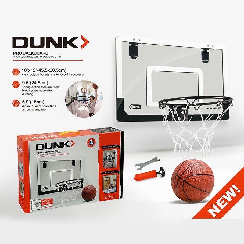 Slam Dunk Basketball Ring and Backboard Set Plain 