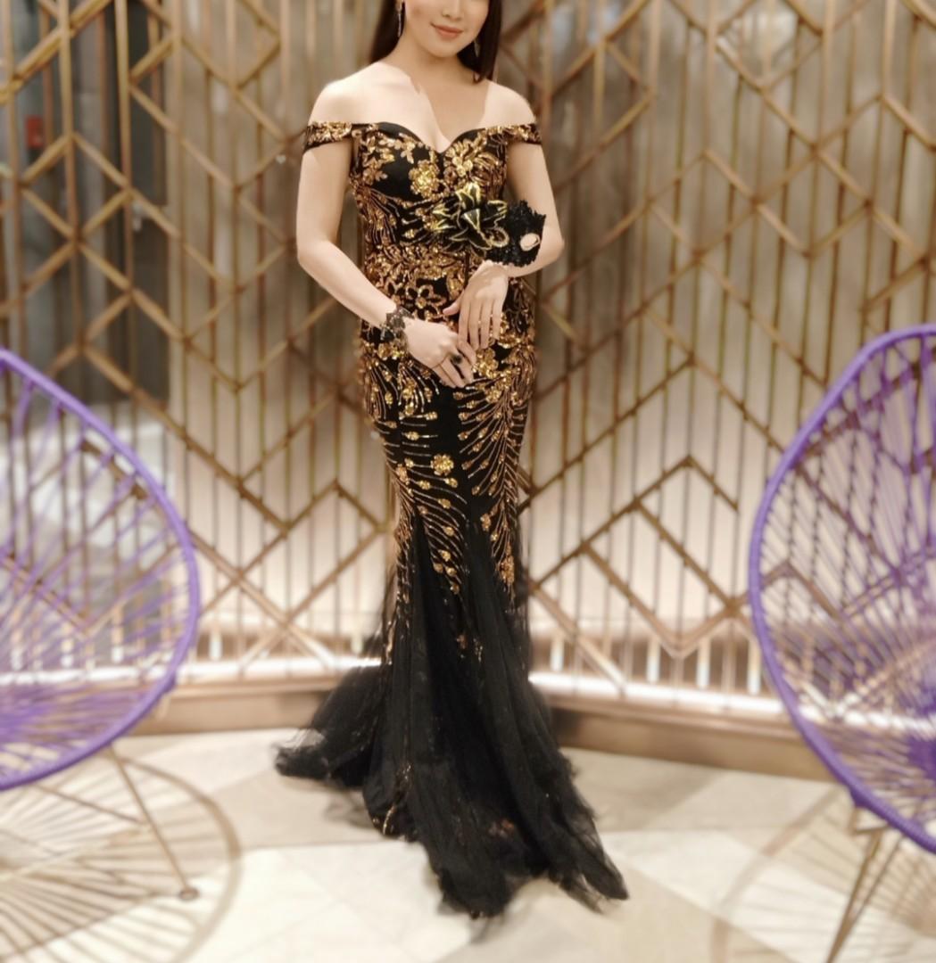 Simple Gold Evening Formal Prom Party Gown – FloraShe