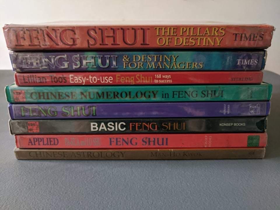 Feng Shui Books (Category: Storybooks) located in Quezon City. Submitted by zmbbmz (Listing ID 1065650796, Image 2). Description: RFS: Decluttering These books are originally owned by my grandparents. Recently, they asked me if I could help them sell these collection of books online in order for them to maximize their space in their new home. Location: Quezon City Shipping: Metro Manila - Grab, Mr. Speedy, Lalamove All of these books are still in