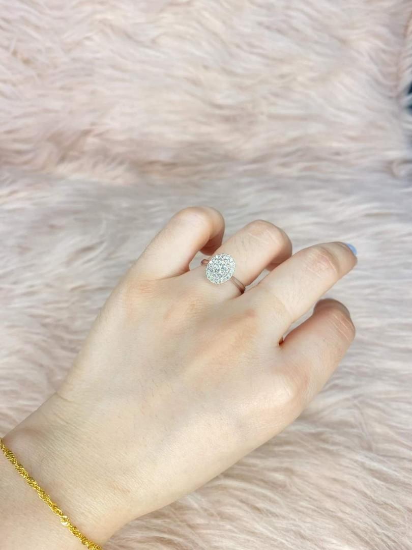 Half carat top oval diamond