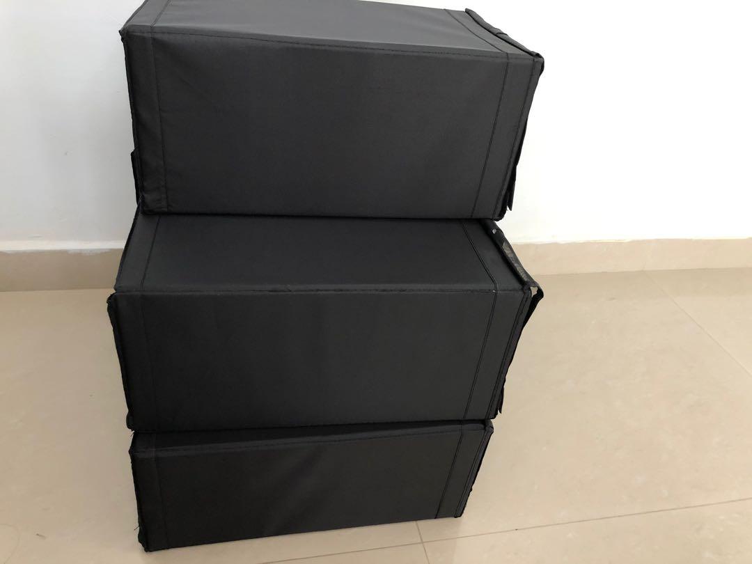 Ikea SKUBB Shoe Box Organiser Foldable Storage Box Black 1 each 5 for 5 boxes Furniture Home Living Home Improvement Organisation Storage Boxes Baskets on Carousell