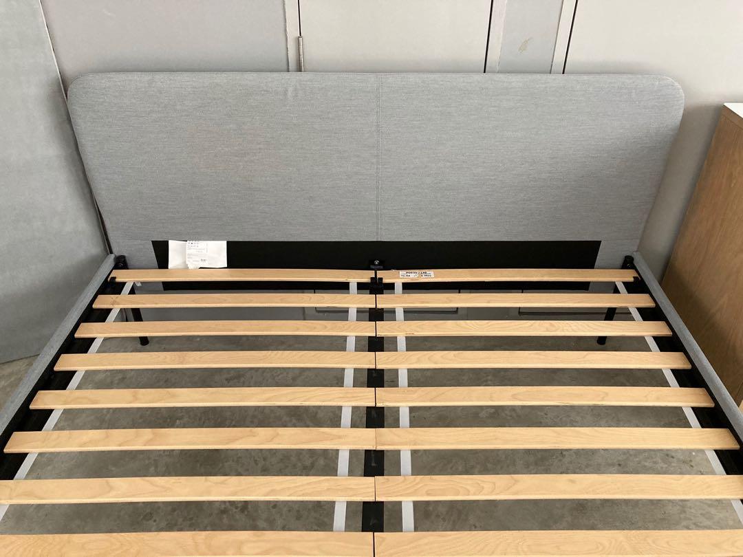 IKEA Slattum Queen Bed Frame (Free Delivery & Assembling), Furniture