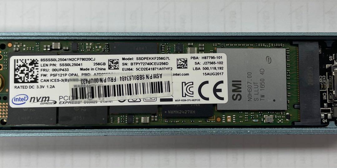 Intel SSDPEKKF256G7L 256GB PCIe NVMe 2280 MLC SSD, 60% OFF