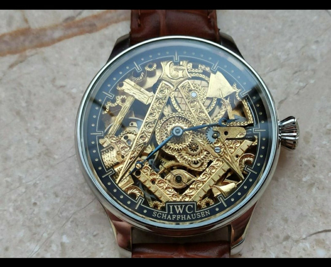 Masonic skeleton watch sales