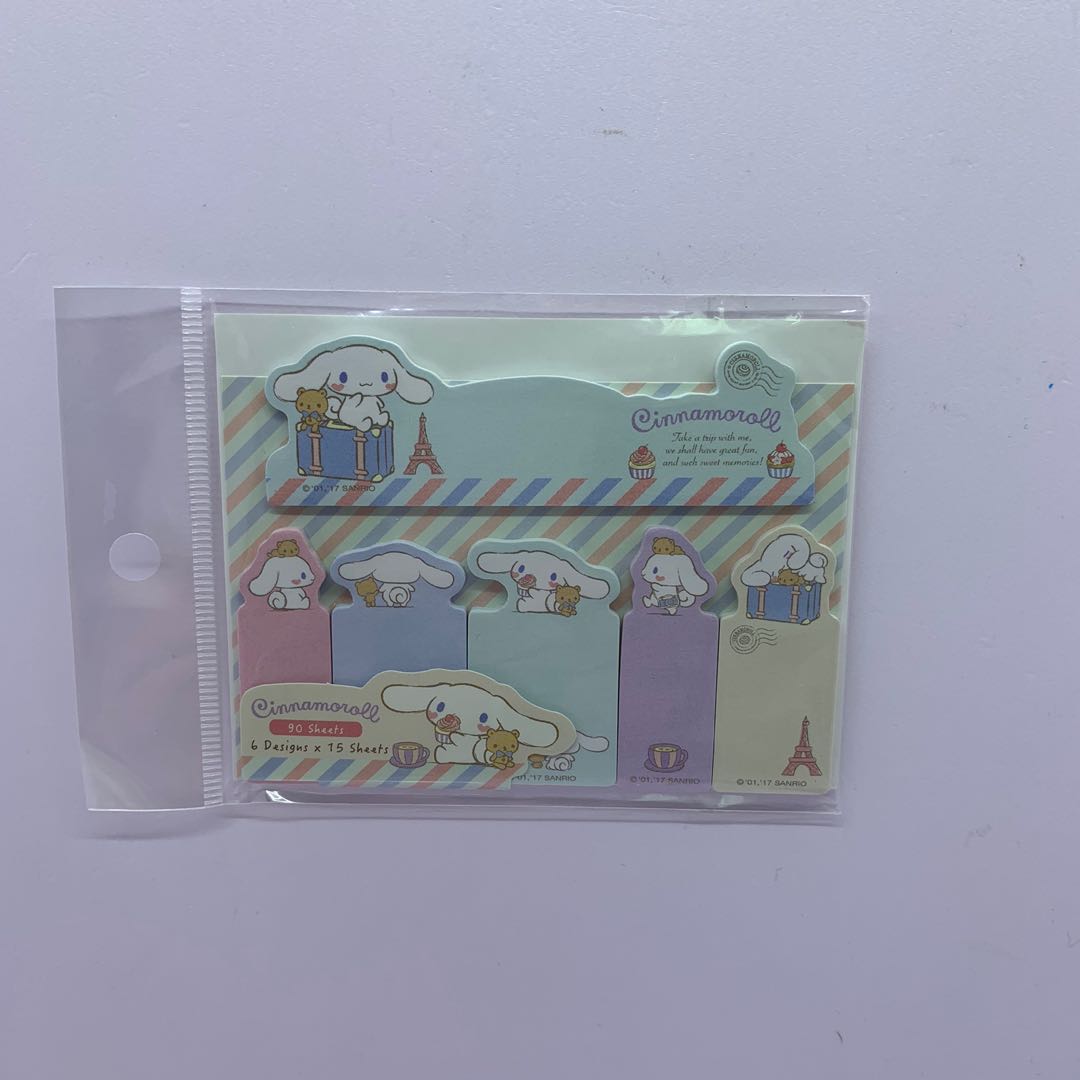 Japan Sanrio Cinnamoroll Bookmark Memo 紙, 書本 &amp; 文具, 文具 - Carousell