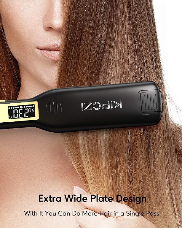 KIPOZI Professional Hair Straighteners Wide Plate Titanium Flat