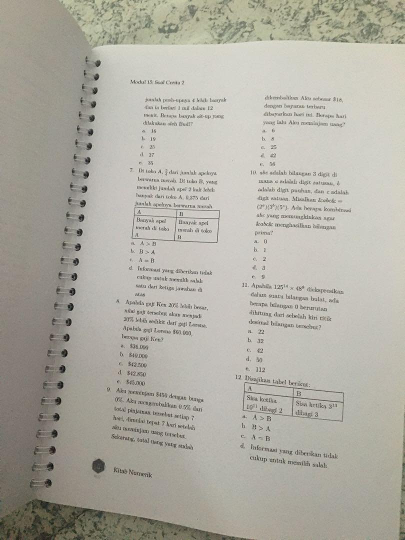 Kitab Numerik Buku Alat Tulis Buku Pelajaran Di Carousell