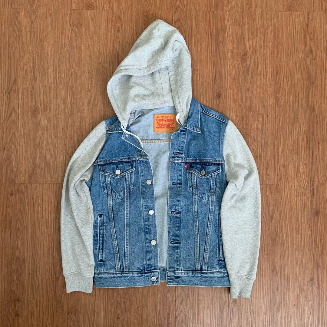 Levis Trucker Denim Hoodie Size S 