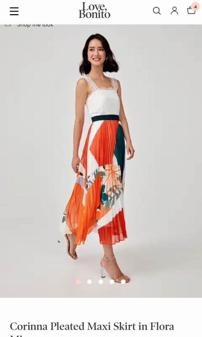Corinna pleated maxi on sale skirt in flora mirage