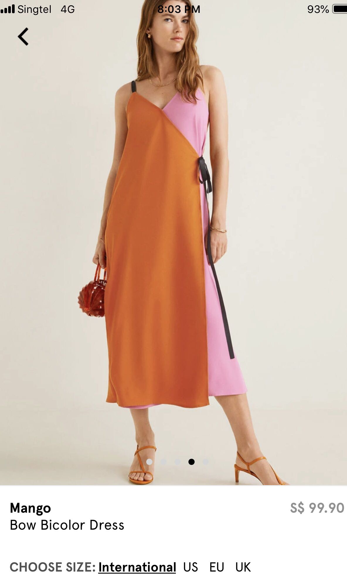 Mango pleated store bicolor dress