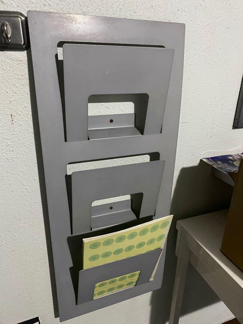 Metal magazine rack Ikea magnetic whiteboard a3 belt holder, Furniture ...
