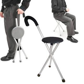Mobile Walking Cane & Chair for Elders