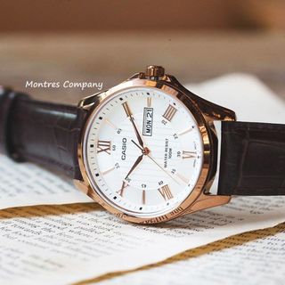 Montres Company 香港註冊公司(32年老店) 卡西歐 CASIO 棕啡色真皮錶帶 白玫瑰金 MTP1384 MTP1384L MTP-1384 MTP-1384L MTP-1384L-7 MTP-1384L-7A 九款色有現貨64243380251649110