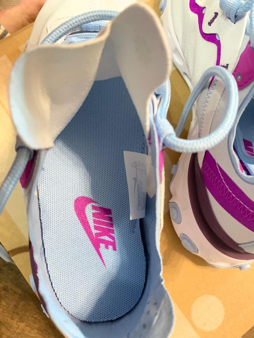 Nike React （分類：波鞋）位於 Hong Kong。 由 busdriver320 提交（商品編號 1065684867，圖片 3）。簡介： 95% new, 只穿過一次落街，感覺唔啱著，故此出售。 鞋碼：US5.5 無原裝鞋盒，已丟棄，如需要可提供其他鞋盒。。