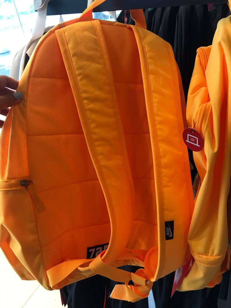 nike backpack yellow