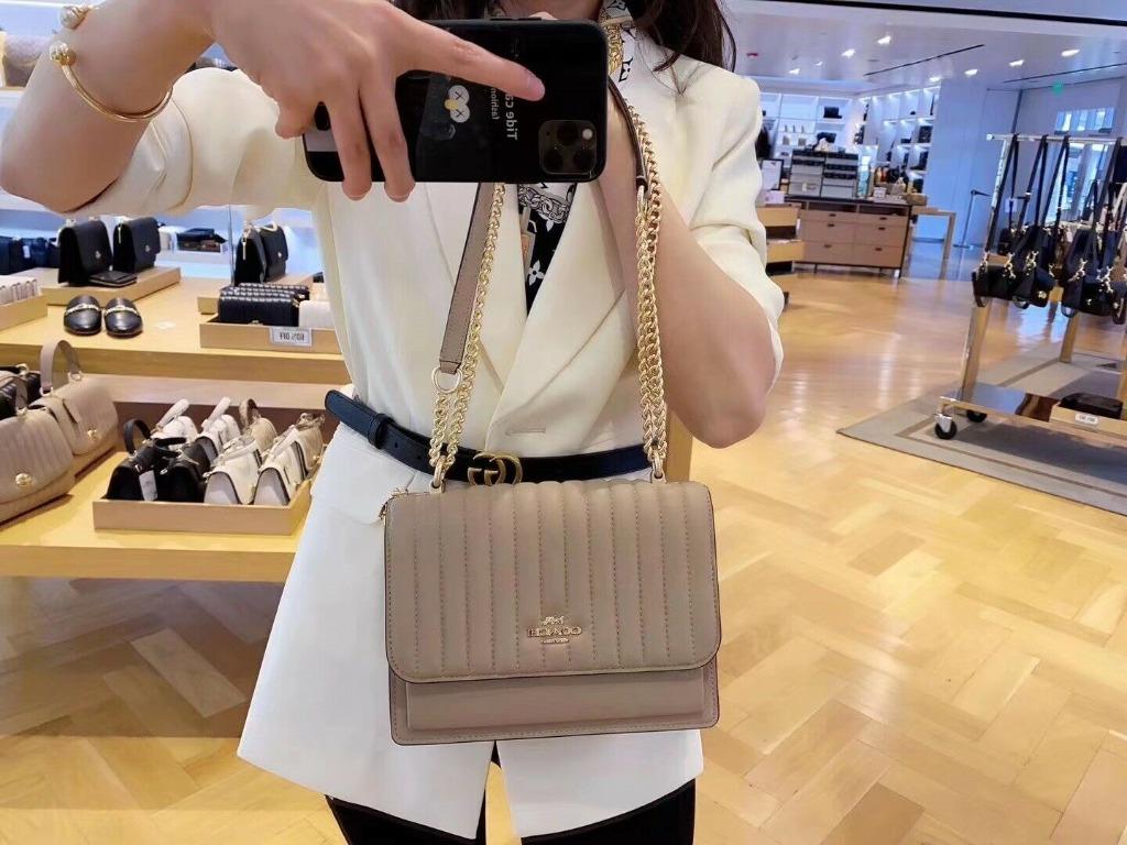 Klare crossbody coach with linear quilting hot sale
