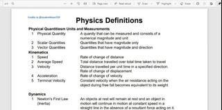 O level Physics Definition Sotfcopy