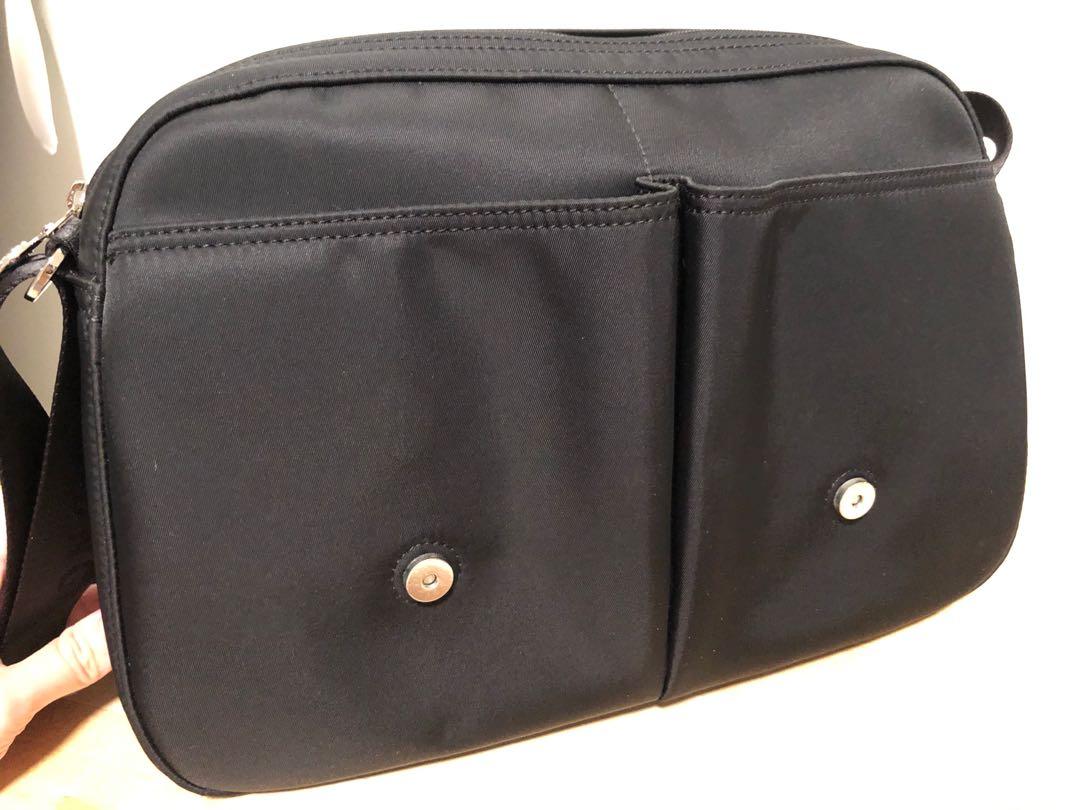 Original Longchamp Club Messenger Bag (Black), Women's Fashion, Bags